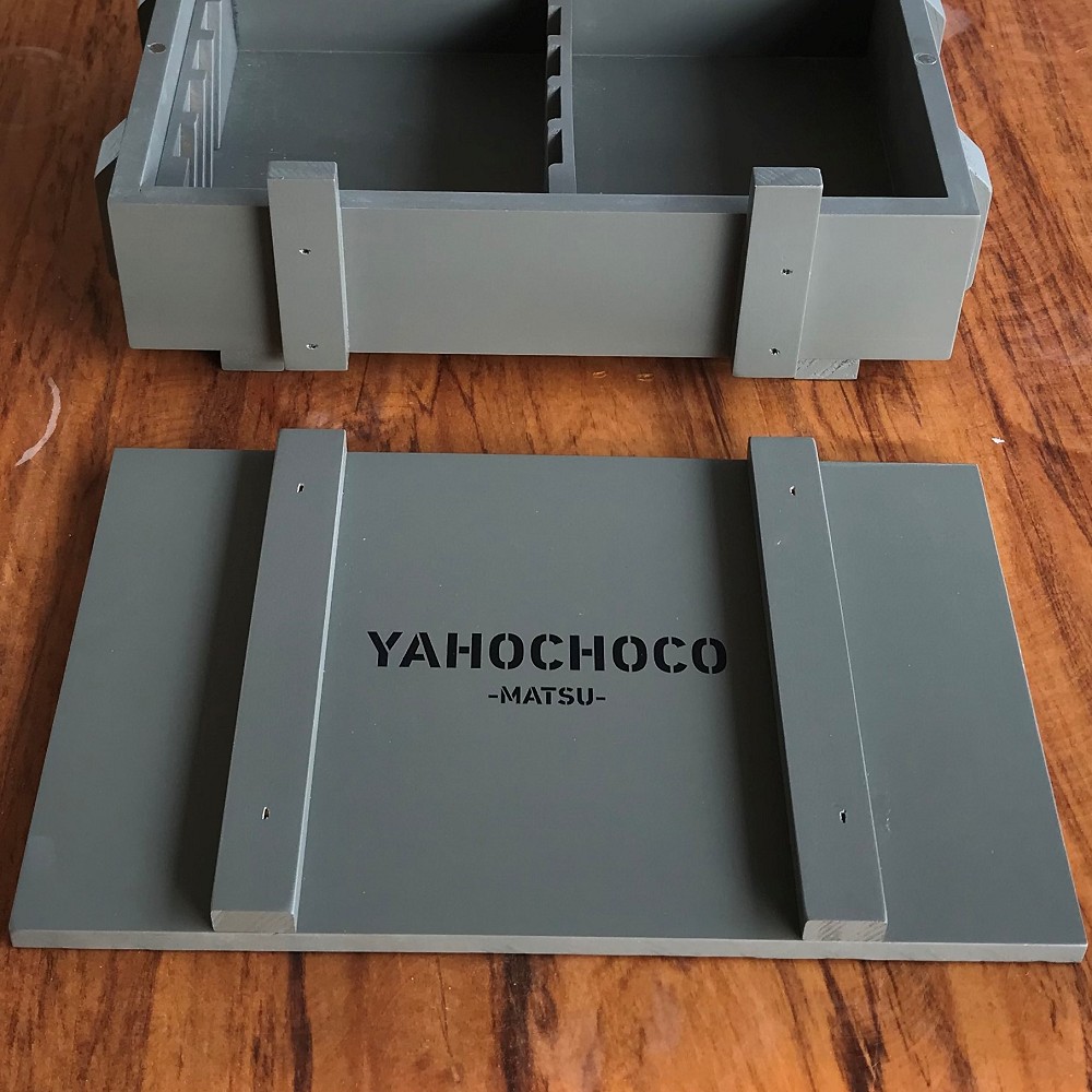 Wooden box w/ printing